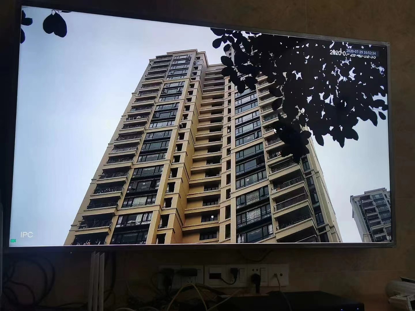 高空抛物摄像头高清录像画面